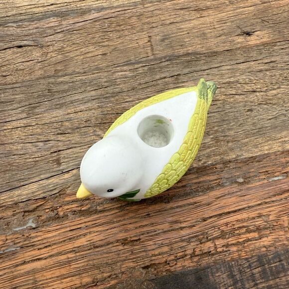 Vintage Porcelain Dove with Holly Candlestick Holder - Picture 7 of 10